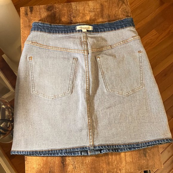 Madewell Denim Button Front Mini Skirt - 26 waist - Picture 7 of 7